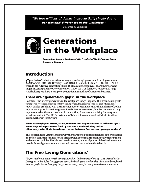 Image of "Generations in the Workplace" booklet